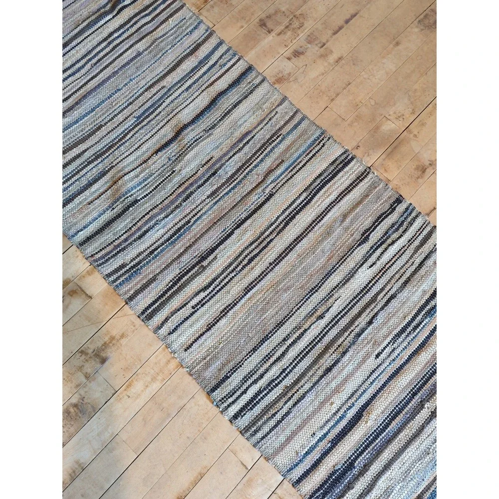 Antique Imported‎ Swedish HandMade Rag Rug Runner (23.5 x 224 inches )